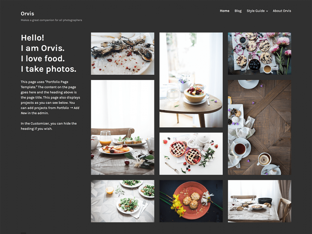 orvis 1024x768 - Une sélection de thèmes wordpress gratuits pour créer simplement vos portfolios