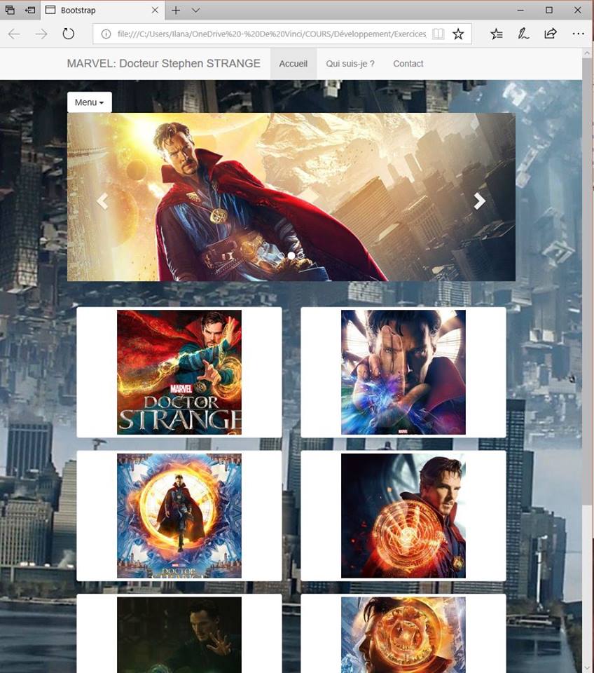 site doctor strange - Ilana, promo 2022 : le portfolio de mon première année de Bachelor