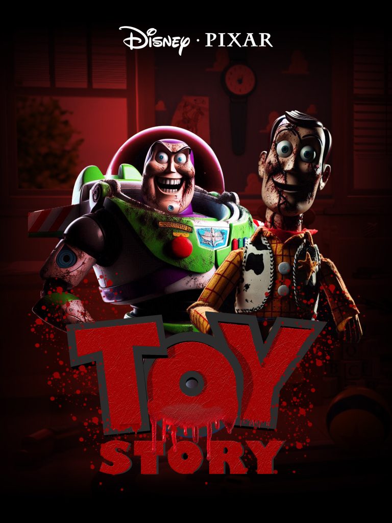 Ewan LE Tranouez Affiche Horreur Toy Story 768x1024 - Cours de composition sur Photoshop pour la promo 2028